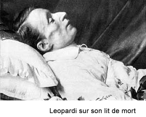 Leopardi sur son lit de mort