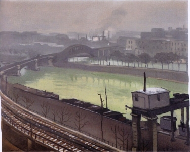 Le Pont Rouelle franchissant la Seine et l'île des cygnes à Paris, Albert Marquet (1922)