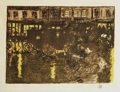 Quelques aspects de la vie de Paris - La rue le soir, sous la pluie, Pierre Bonnard (1899)