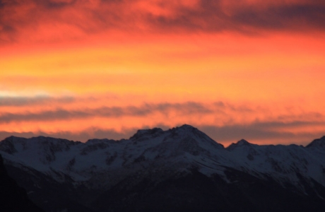 Coucher de soleil sur Les grands Moulins (Photographie de Claire Libaux)