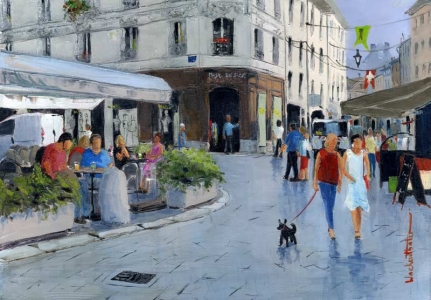 La terrasse du Café du Théâtre, Nicole Wackenthaler