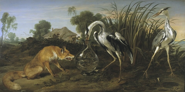 Fable du renard et du héron, Frans Snyders (1657), Nationalmuseum, Sweden