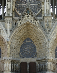 Cathédrale de Reims, façade ouest, rosaces