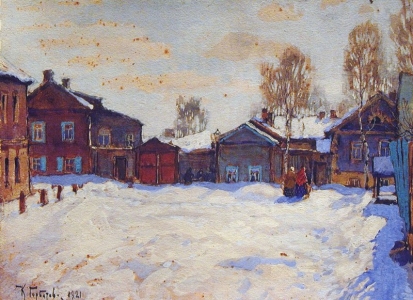A street in winter, Konstantin Gorbatov (1921)